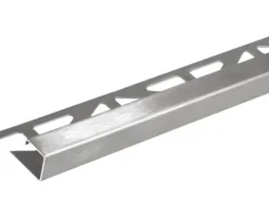 Quadrat-Abschlussprofil Squareline Edelstahl Länge 250 cm Höhe 9 mm Feinschliff