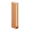 Rechtes, modulbares Außeneck FCEP für FC-Stahl-Sockelleisten 12 mm x 30 mm x 100 mm - kupfer gebürstet