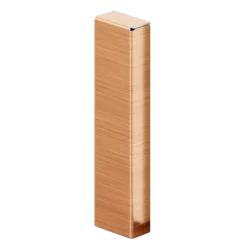 Rechtes, modulbares Außeneck FCEP für FC-Stahl-Sockelleisten 12 mm x 30 mm x 100 mm - kupfer gebürstet