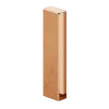 Rechtes, modulbares Außeneck FCEP für FC-Stahl-Sockelleisten 12 mm x 30 mm x 100 mm - kupferspiegel