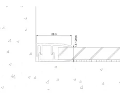 SKANDOR Abschlussprofil Aluminium champagner 28x10x900 mm