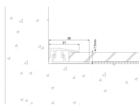 SKANDOR Abschlussprofil Aluminium cognac 21x7x900 mm