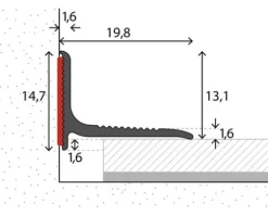 SKANDOR Abschlussprofil Aluminium Silber eloxiert 13x20x2500 mm