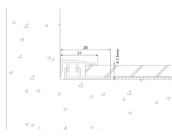 SKANDOR Abschlussprofil Aluminium silber 21x7x900 mm