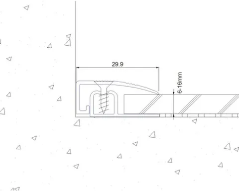 SKANDOR Abschlussprofil Aluminium silber 30x12,5x930 mm