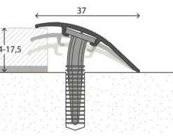 SKANDOR Anpassungsprofil Aluminium silber 4,8x37x2700 mm