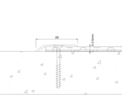 SKANDOR Anpassungsprofil champagner eloxiert gelocht 5x29x900 mm