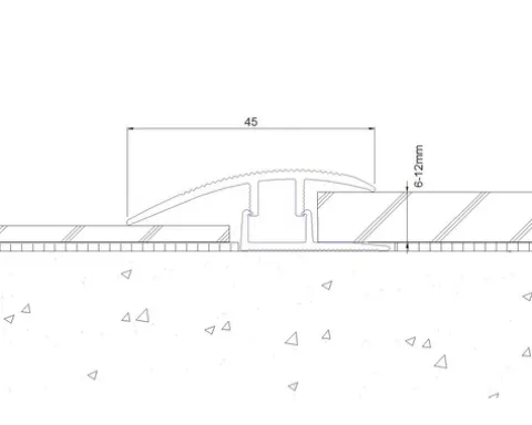 SKANDOR Anpassungsprofil champagner eloxiert inkl. Clipschiene 11x45x900 mm