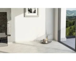 SKANDOR Sockelleiste MDF FU60L foliert Havanna weiß 19x58x2400 mm