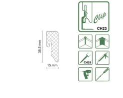 SKANDOR Sockelleiste PVC KU048L Pinie 2400 x 38,5 x 15 mm