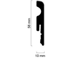 Sockelleiste Edelweiß 2400 x 58 x 10 mm