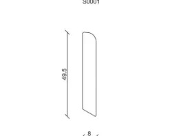 Sockelleiste Eiche natur lackiert S0001 8,3x50x2400 mm
