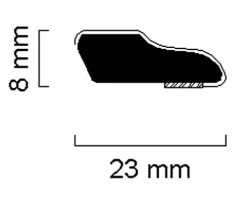 Sockelleiste Esche weiß 2400 23 x 8 mm