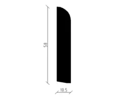 Sockelleiste Fichte/Tanne roh 2400 x 58 x 10,5 mm