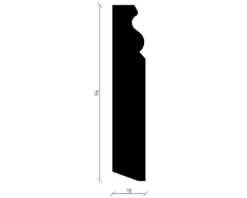 Sockelleiste Fichte/Tanne unsortiert 2000 x 96 x 18 mm