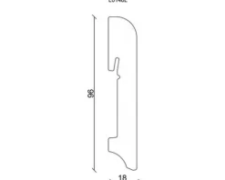 Sockelleiste gerundet Fichte/Kiefer weiß RAL 9010 lackiert L0146L 18x96x2400 mm