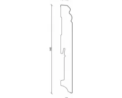 Sockelleiste Weiß foliert FU140L 19x140x2400 mm