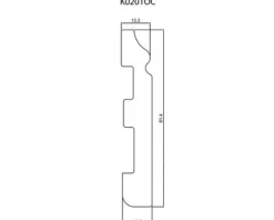 Sockelleiste Weiß K0201OC 13,5x81,5x2400 mm