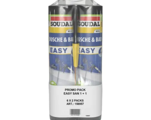 Soudal Dusche & Bad Easy Sanitär-Dichtstoff weiß Duo-Pack 2 x 290 ml