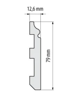1 Stück / 2 Meter Sockelleisten Fußleisten Bodenleiste - schwarz - hartes Material - Dekor - Wand - Boden - Decke (DP5 - schwarz)