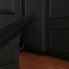 1 Stück / 2 Meter Stuckleisten - schwarz - hartes Material - Dekor - Wand - Boden - Decke (DP1 - schwarz)