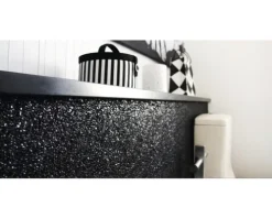 Steinteppich-Set 1 m² Ravello Fein Schwarz Innenbereich - Wand