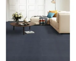 Teppichboden Rips Messina blau 400 cm breit (Meterware)