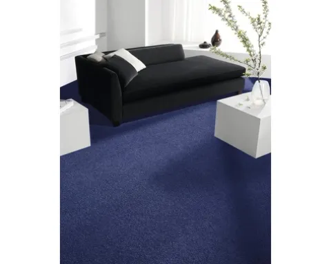 Teppichboden Velours Verona dunkelblau FB76 400 cm breit (Meterware)
