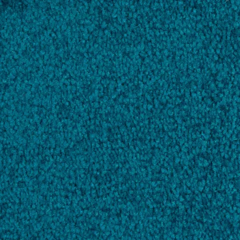 Teppichfliesen 50x50 cm selbstliegend, Velours Hochflor, Simply Soft Petrol Türkis