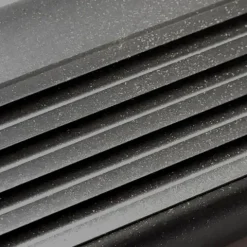 Treppenkantenprofil Selbstklebend 50x42 mm - Treppenprofil PVC für Treppenstufen, Treppenkantenschutz mit Rillen - 70 cm, Schwarz-Silber
