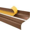 Treppenkantenprofil Selbstklebend 52x40 mm - Treppenprofil PVC für Treppenstufen, Treppenkantenschutz mit Rillen - 70 cm, Braun