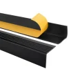 Treppenkantenprofil Selbstklebend 50x42 mm - Treppenprofil PVC für Treppenstufen, Treppenkantenschutz mit Rillen - 70 cm, Schwarz