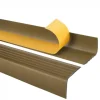 Treppenkantenprofil Selbstklebend 50x42 mm - Treppenprofil PVC für Treppenstufen, Treppenkantenschutz mit Rillen - 70 cm, Messing