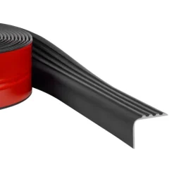 Treppenkantenprofil Selbstklebend 50x48 mm - PVC Treppenprofil Antirutsch, Rollbar - 6 m, Schwarz