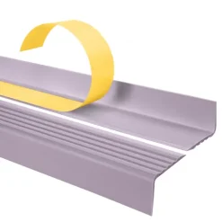 Treppenkantenprofil Selbstklebend 40x25 mm, Treppenprofil PVC für Treppenstufen, Treppenkantenschutz mit Rillen, Antirutsch - 90 cm, Lila
