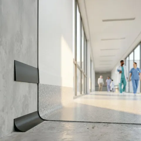 Treppenkantenprofil Selbstklebend 40x25 mm, Treppenprofil PVC für Treppenstufen, Treppenkantenschutz mit Rillen, Antirutsch - 90 cm, Hellgrün