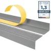 Treppenkantenprofil Selbstklebend 40x25 mm, Treppenprofil PVC für Treppenstufen, Treppenkantenschutz mit Rillen, Antirutsch - 110 cm, Grau