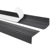 Treppenkantenprofil Selbstklebend 30x27 mm - Treppenprofil PVC für Treppenstufen, Treppenkantenschutz mit Rillen - 70 cm, Dunkelgrau