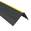 Treppenkantenprofil Selbstklebend 55x40 mm -Treppenprofil, Warnprofil PVC für Treppenstufen, Treppenkantenschutz mit Rillen - 100 cm, Schwarz
