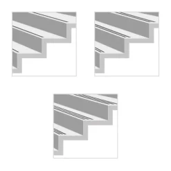 Treppenprofil für Treppenstufenrillen 4,5mm, PVC Gummiprofil Dichtung, Antirutsch - 25 Meter, Schwarz