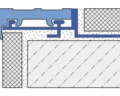 Treppenstufenprofil Dural Durastep Aluminium Länge 100 cm Höhe 9 mm