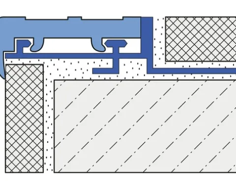 Treppenstufenprofil Dural Durastep Aluminium Länge 100 cm Höhe 9 mm