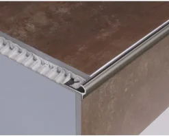 Treppenstufenprofil Dural Florentostep Aluminium Titan Länge 100 cm Höhe 9 mm