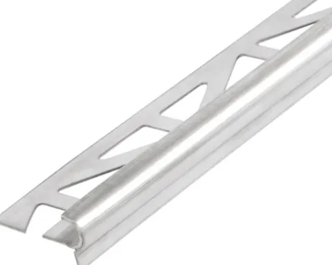 Treppenstufenprofil Dural Florentostep Edelstahl Länge 100 cm Höhe 11 mm