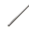 U-Profil aus rostfreiem Stahl geschliffen 5mm x 2700mm - Satiniertes Silber