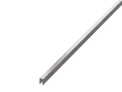 U-Profil aus rostfreiem Stahl geschliffen 5mm x 2700mm - Satiniertes Silber