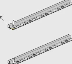 U-Profil aus rostfreiem Stahl geschliffen 5mm x 2700mm - Satiniertes Silber