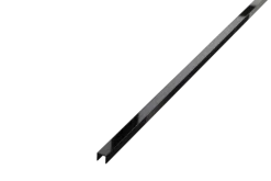 U-Profil aus rostfreiem Stahl geschliffen 5mm x 2700mm - Schwarz poliert