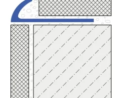 Viertelkreis-Abschlussprofil Durabord Star PVC Länge 250 cm hochglänzend Höhe 8 mm