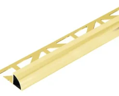 Viertelkreis Abschlussprofil Dural Durondell 10 mm Länge 250 cm Aluminium Gold eloxiert